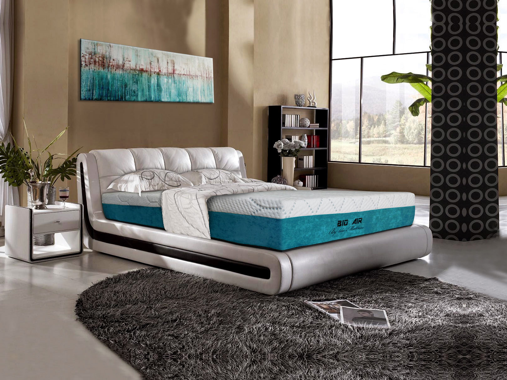 Colchon Matrimonial Memory Foam Con Gel Bio Air En Caja Bio Mattress