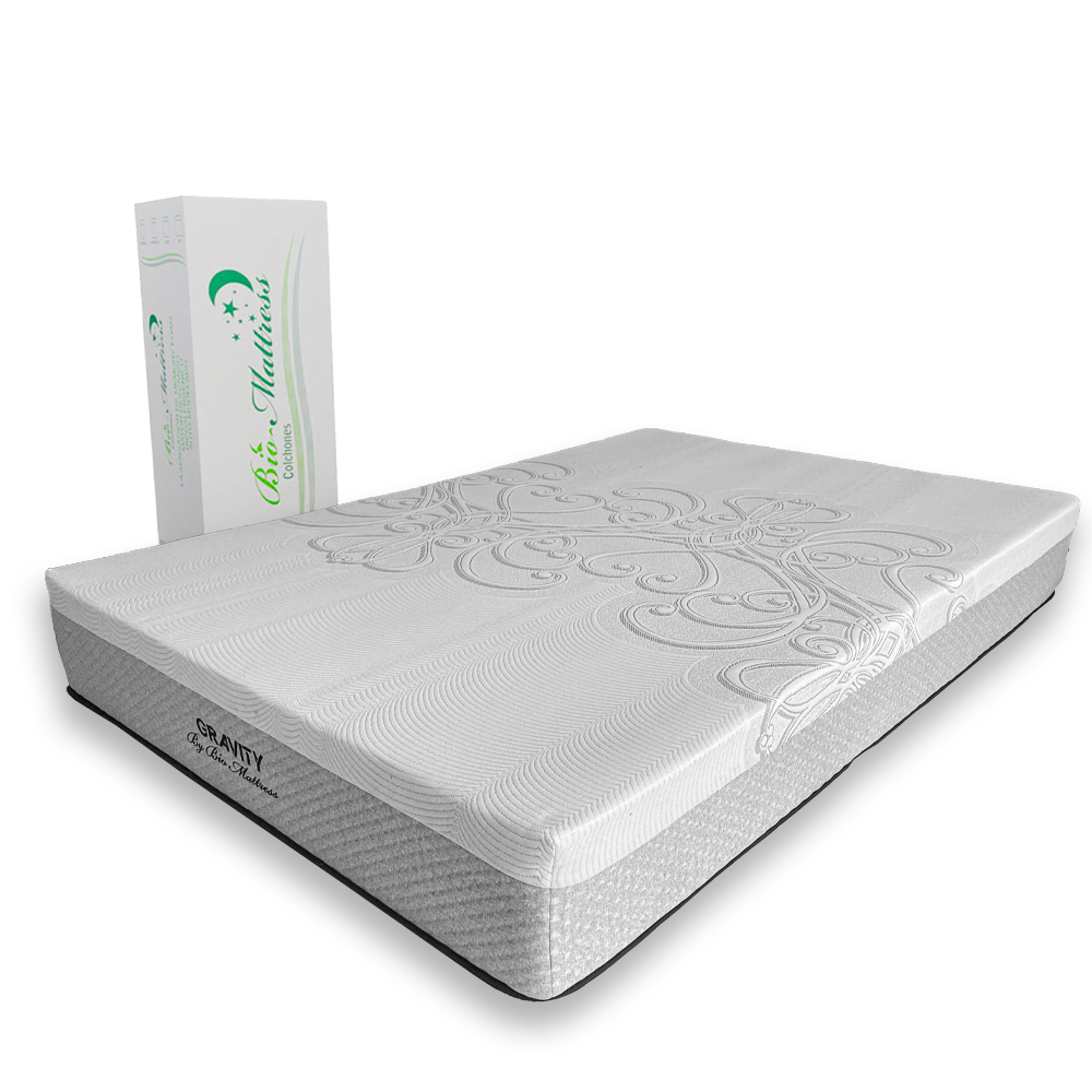 Colchon Individual Memory Foam Con Gel Gravity En Caja Bio Mattress