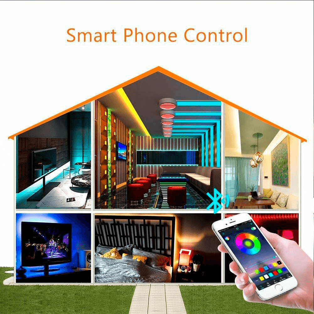 Tira Led Bluetooth 6.5 Ft/2m Luces Led Controlada Por App USB