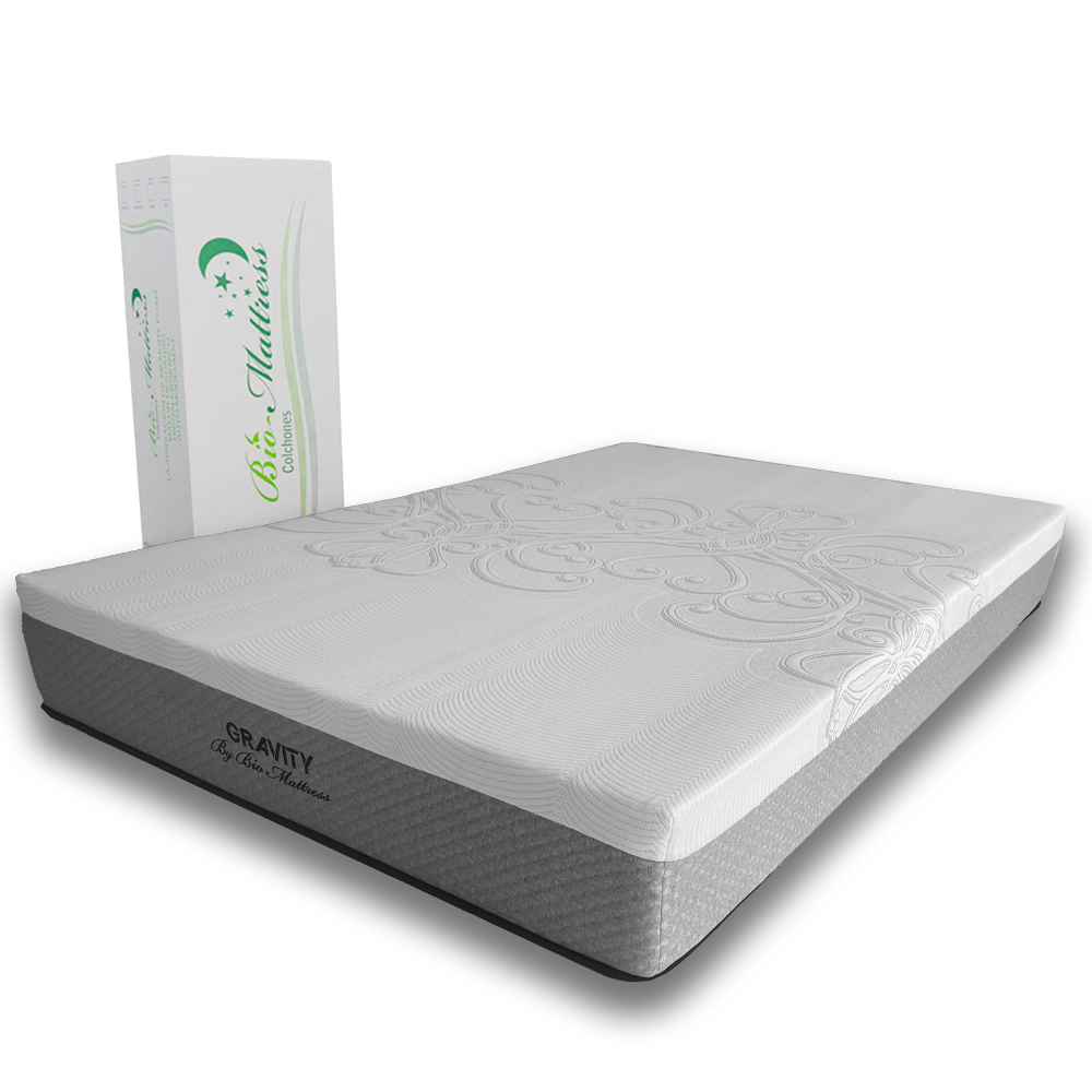 Colchon Queen Size Memory Foam Con Gel Gravity En Caja Bio Mattress
