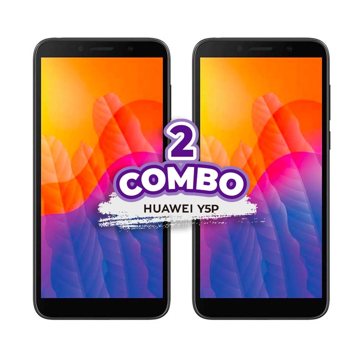 COMBO DE 2 CELULARES HUAWEI Y5P 32GB 2GB RAM NEGRO 
