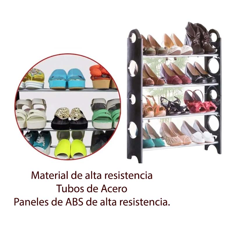Rack Zapatera Rack 30 pares 10 Niveles Organizador Mueble Facil Armado Rack 