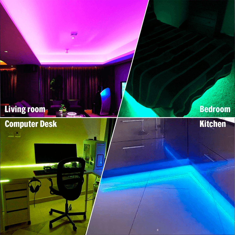 Tira De Luces Led Bluetooth Control 5050 Rgb 20m (2x10m) Controlable por APP