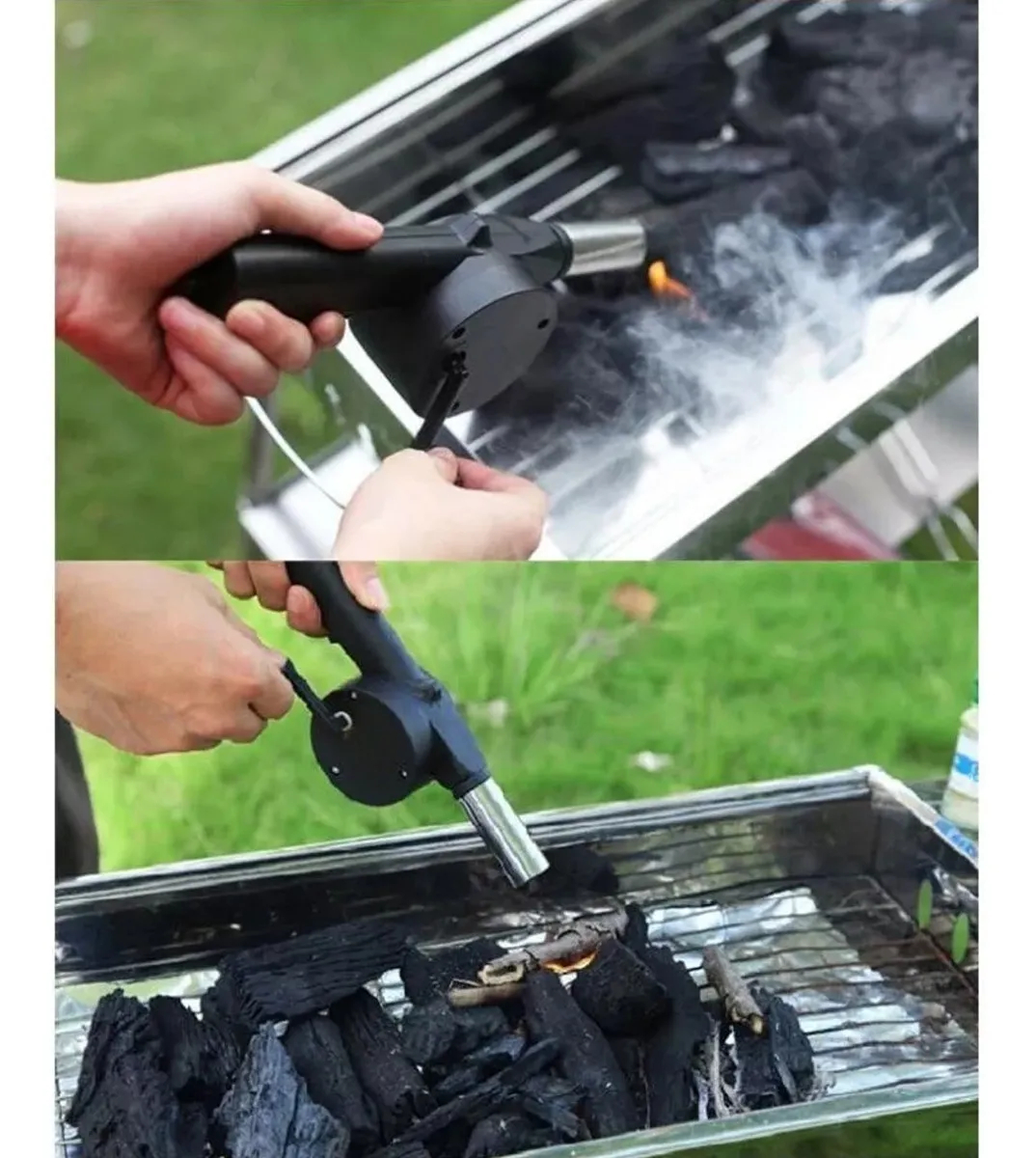 Soplador manual de carbón Tramontina 26479/100 de polipropileno y acero inoxidable END1D