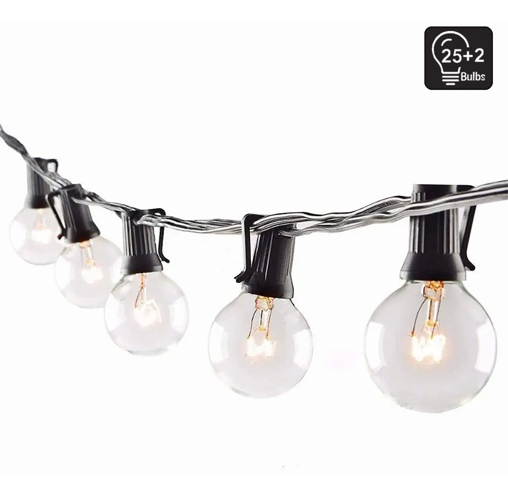 Guirnalda De Luces 7.62 Metros 25 Focos G40 Impermeable