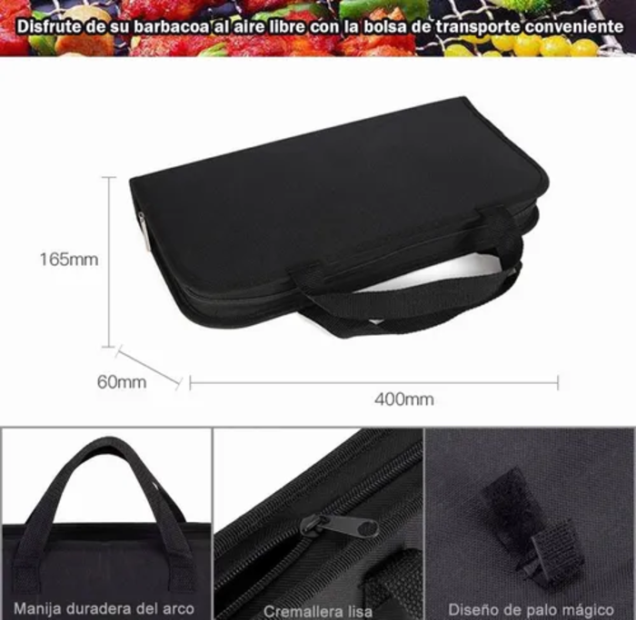 Kit De Parrilla Profesional De Acero Inoxidable 9 Piezas