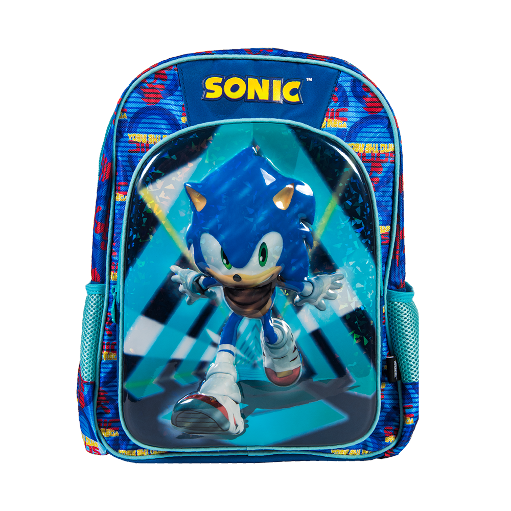 Mochila Escolar Sonic 16 Acabados Rojos Diseño 3d  Run Away