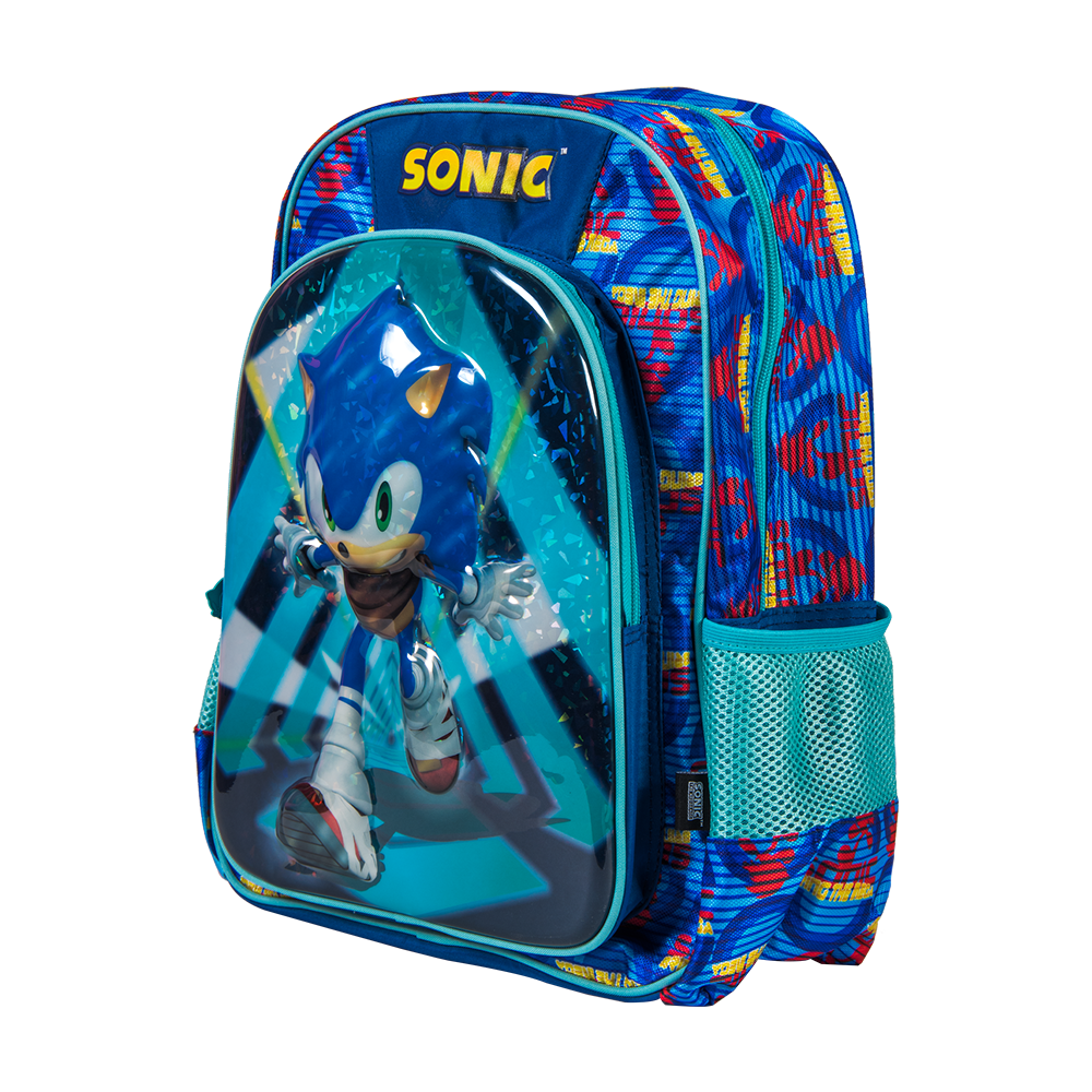 Mochila Escolar Sonic 16 Acabados Rojos Diseño 3d  Run Away