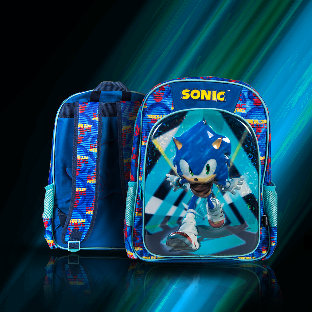 Mochila Escolar Sonic 16 Acabados Rojos Diseño 3d  Run Away