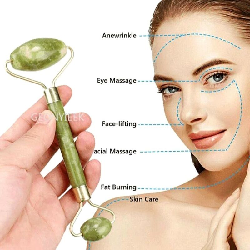 Rodillo de Jade para masaje facial anti edad, LBP 