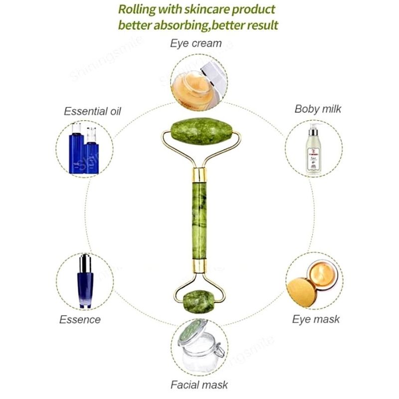 Rodillo de Jade para masaje facial anti edad, LBP 