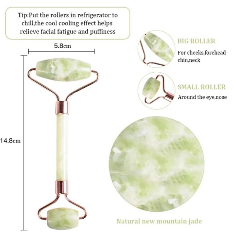 Rodillo de Jade para masaje facial anti edad, LBP 