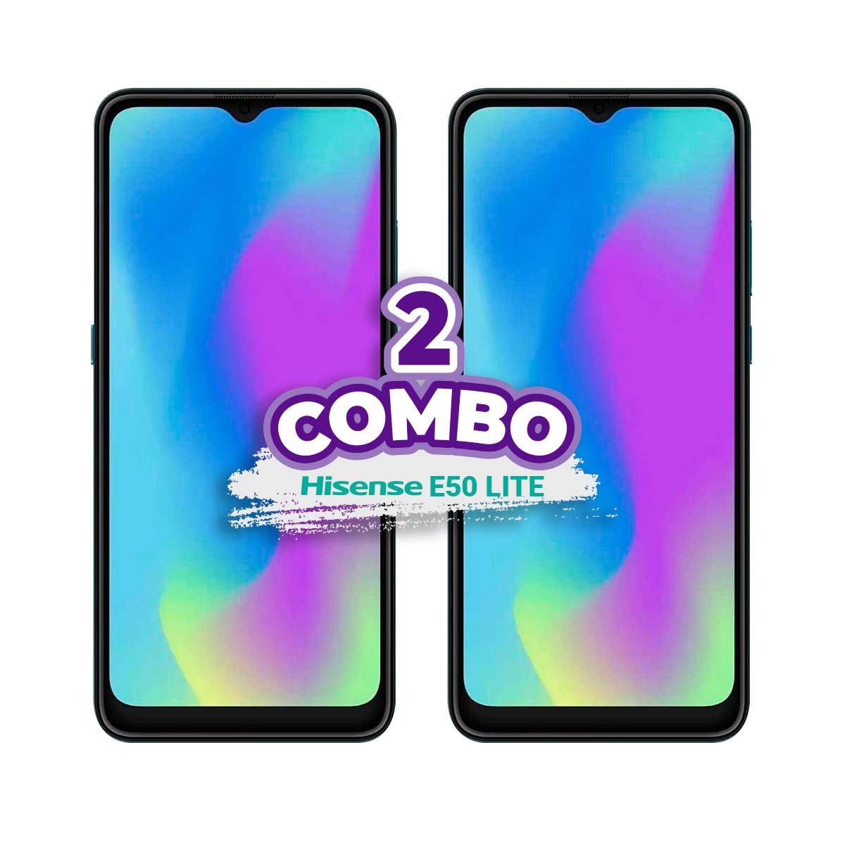 COMBO DE 2 CELULARES HISENSE E50 LITE 32Gb 3Gb RAM VERDE