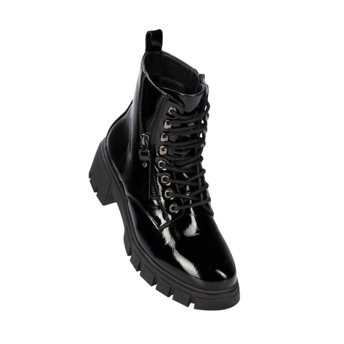 Botas Militares Bototos Charol Negro Outfits Con Botines Charol