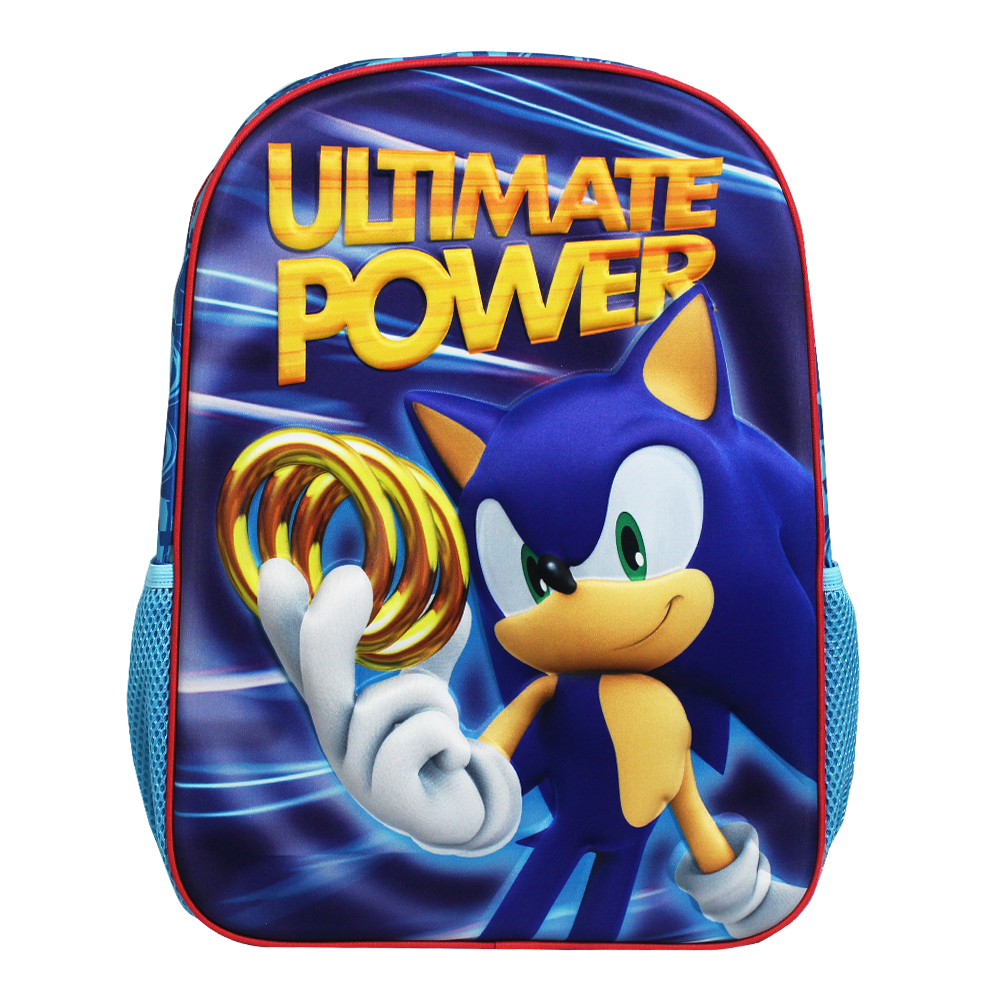 Mochila Escolar Sonic 16' Ultimate Power Diseño 3d