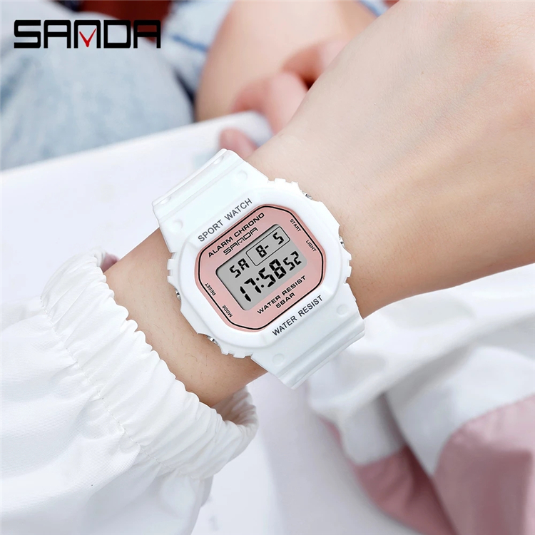 Reloj Digital Deportivo Sanda 293 con Alarma y Cronometro para Mujer y Hombre