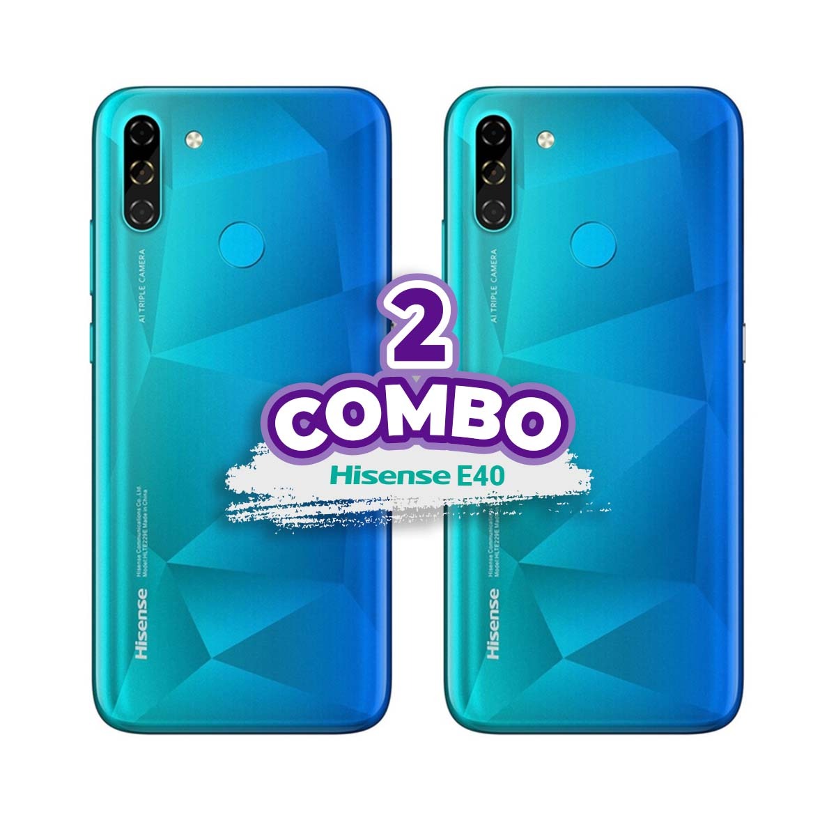 COMBO DE 2 CELULARES HISENSE E40 32GB AZUL