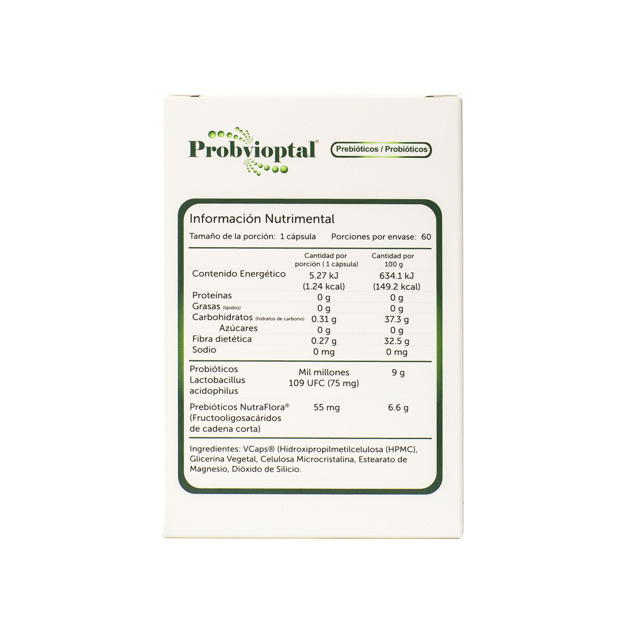 Probvioptal Probióticos Y Prebióticos 60 Cápsulas