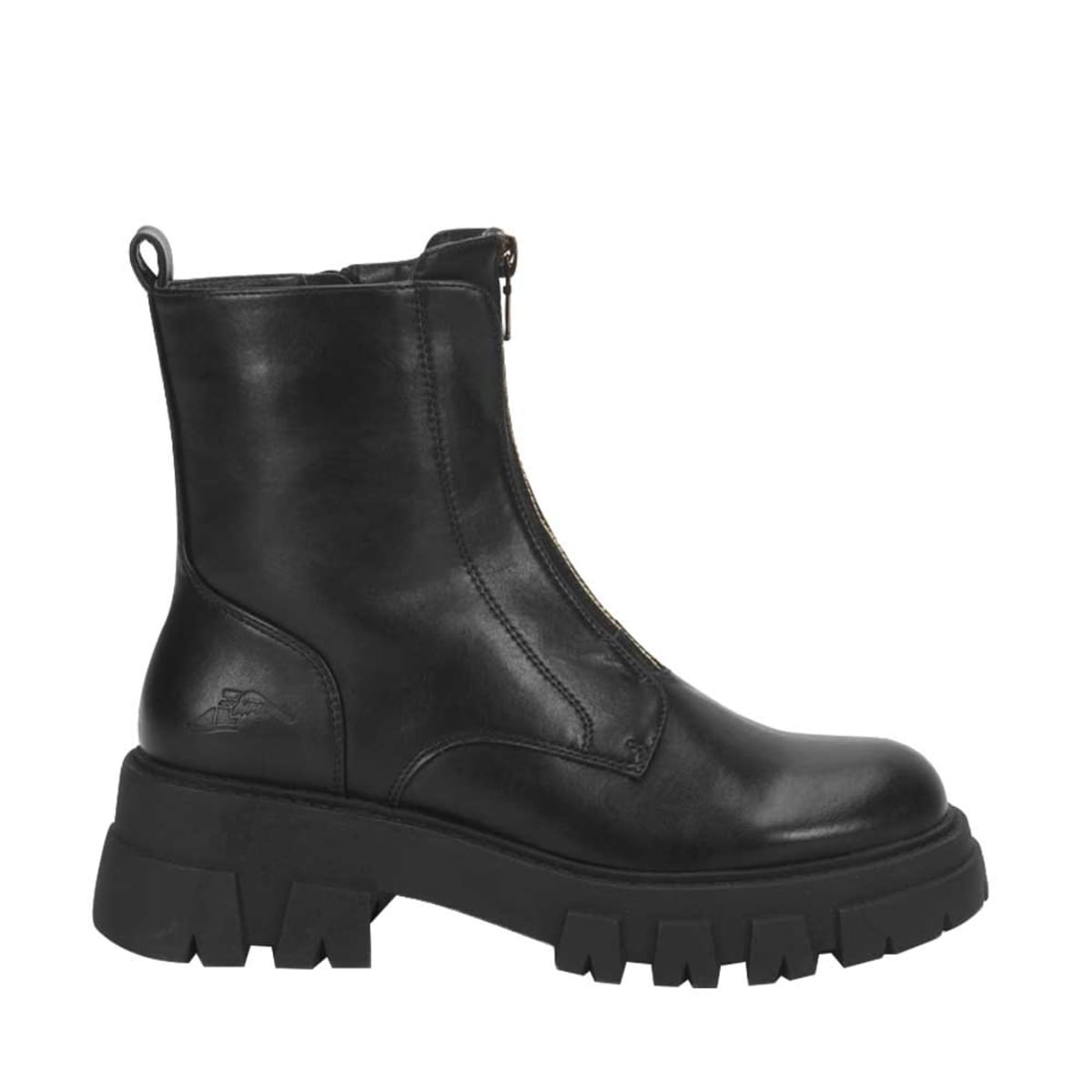 Moto botas Goodyear para mujer, color negro, con cierre al frente, y seguridad antiderrapante, mod. 993825