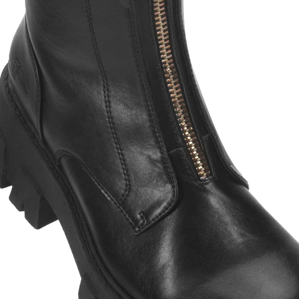 Moto botas Goodyear para mujer, color negro, con cierre al frente, y seguridad antiderrapante, mod. 993825