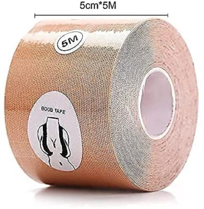 Cinta adhesiva levanta busto boob tape, para mujer color piel venda adherible de algodón para levantamiento de busto sin brasier ideal para lucir blusas, vestidos o Bikinis