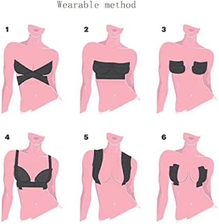 Cinta adhesiva levanta busto boob tape, para mujer color piel venda adherible de algodón para levantamiento de busto sin brasier ideal para lucir blusas, vestidos o Bikinis