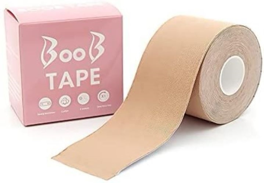 Cinta adhesiva levanta busto boob tape, para mujer color piel venda adherible de algodón para levantamiento de busto sin brasier ideal para lucir blusas, vestidos o Bikinis