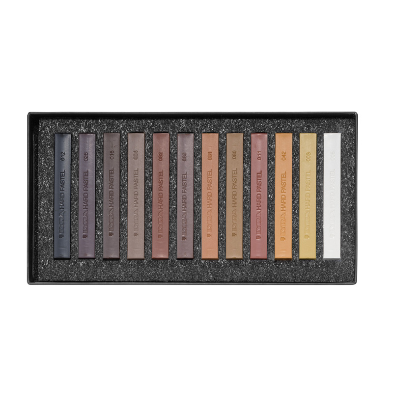 Gis Pastel Tiza Polycrayons Lyra Tonos Cafe Marrón 12 Barras