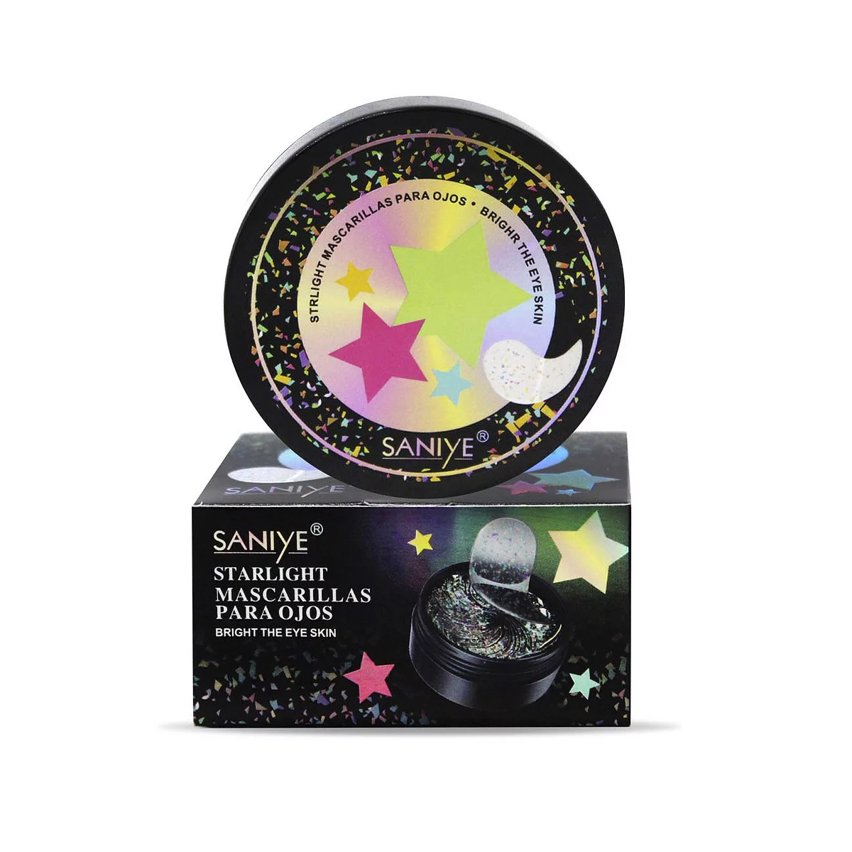 Parches Hydrogel Para Ojos Estrella Glitter Aloe Y Niacinamida Ojeras