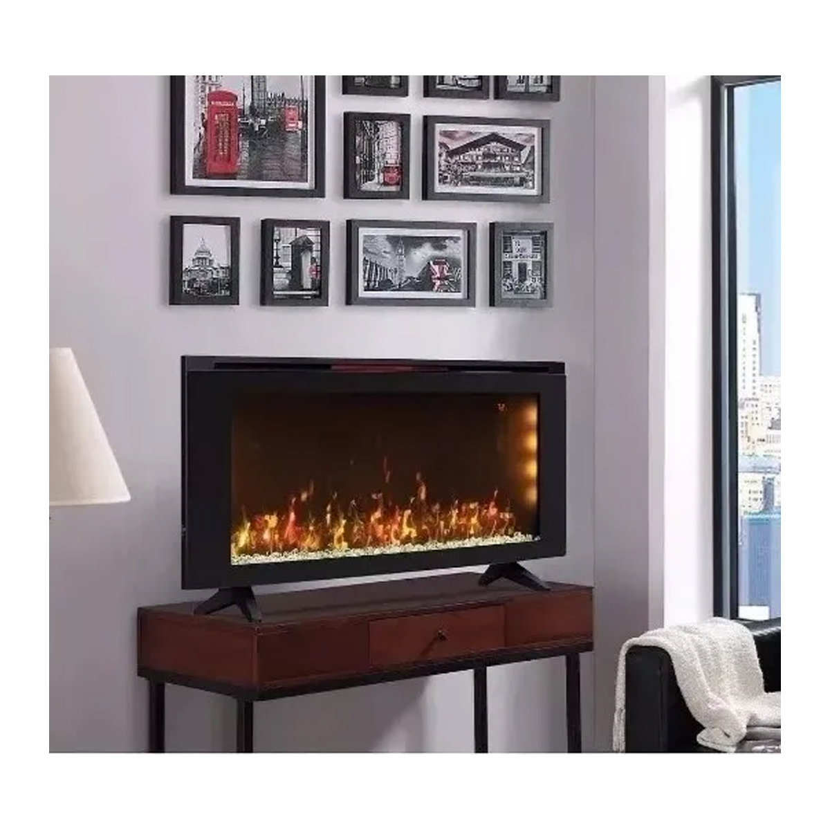 Calefactor Eléctrico Pantalla de Chimenea Power Heat SMS