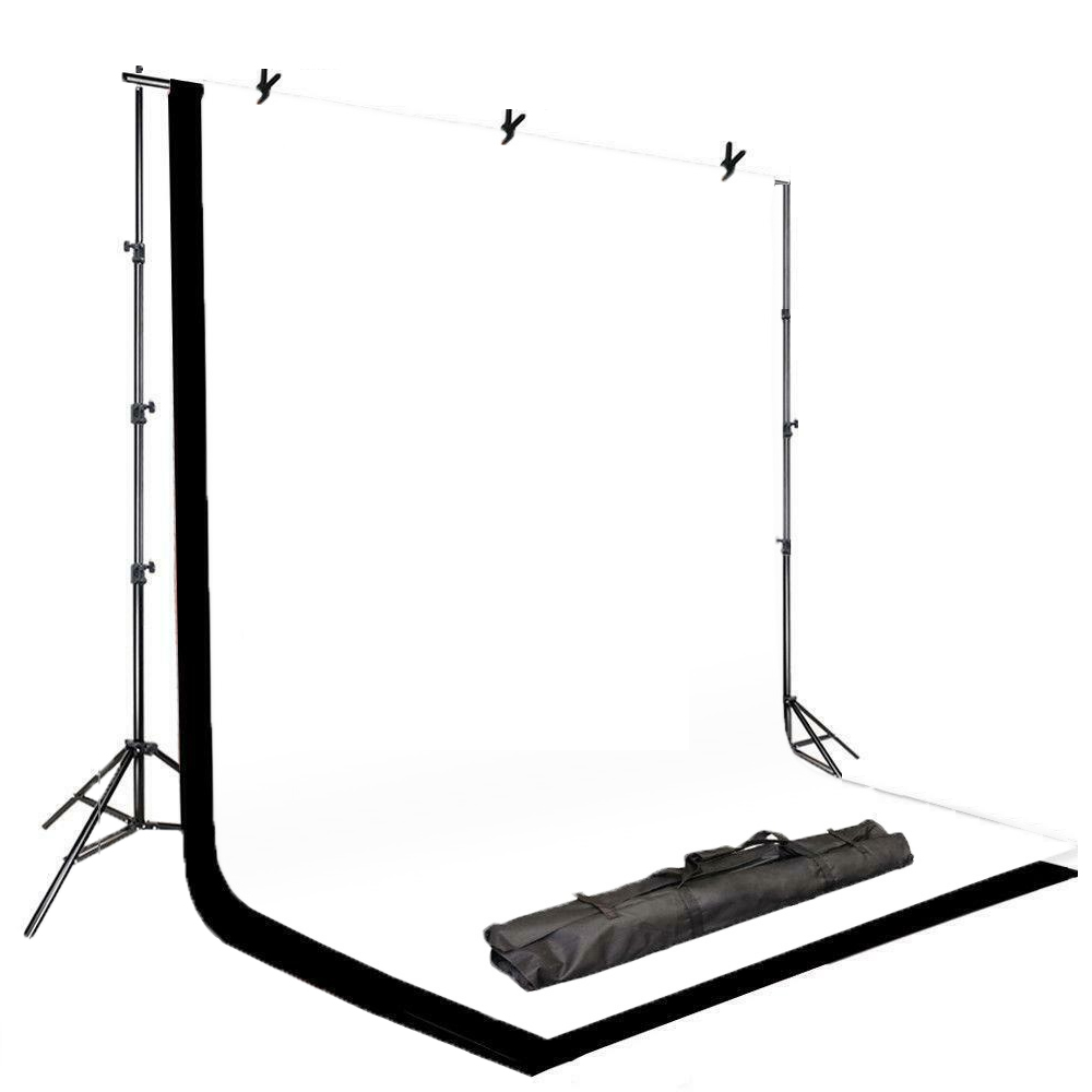 Set Fotografía Con Fondos Estudio Fotográfico Blanco / Negro