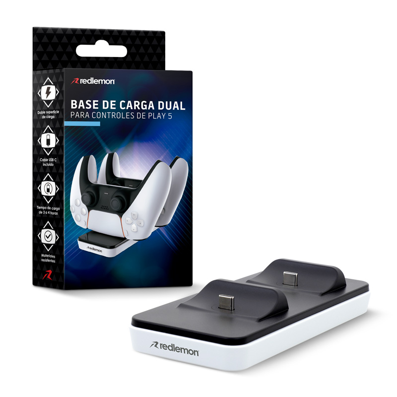 Cargador para Controles PS5 DualSense USB C Redlemon