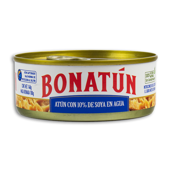 Bonatún - Atún en Agua De Calidad Con 10% De Soya, Paquete De 6 Pzas