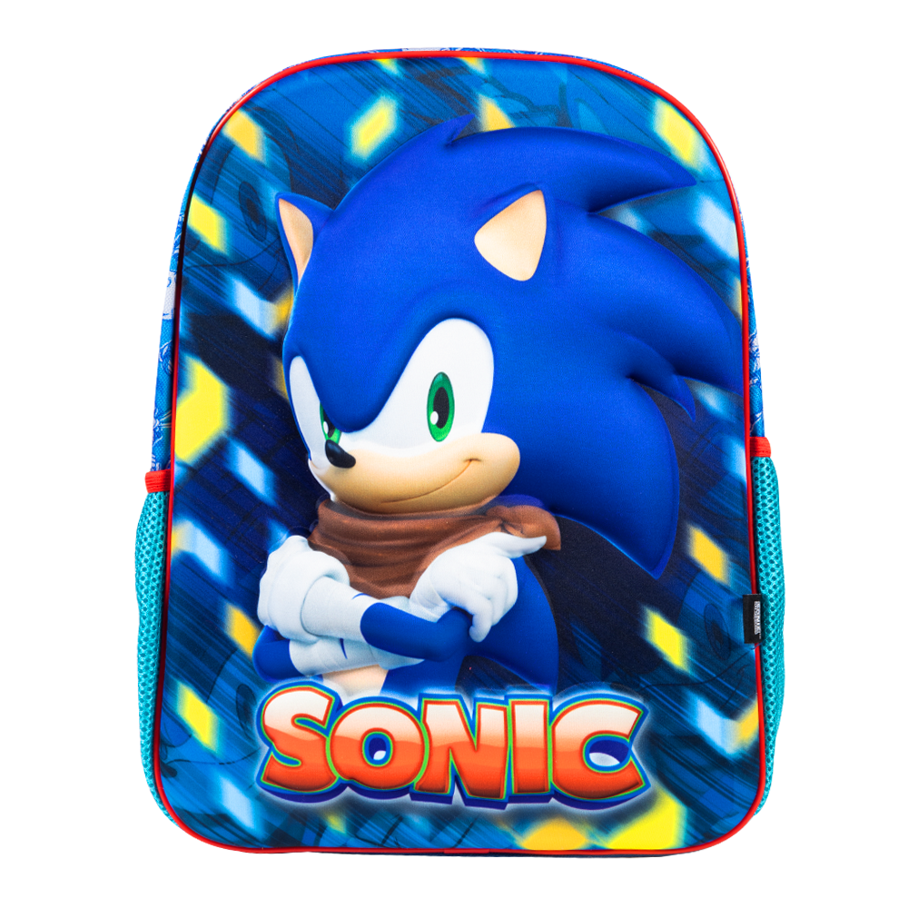 Mochila Escolar Sonic 14" Pulgadas Diseño 3d Speed Run