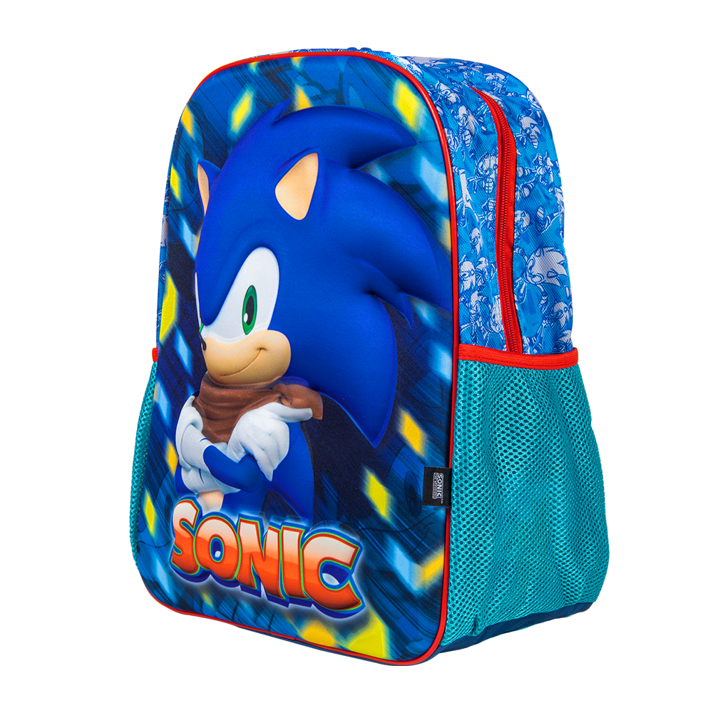 Mochila Escolar Sonic 14" Pulgadas Diseño 3d Speed Run