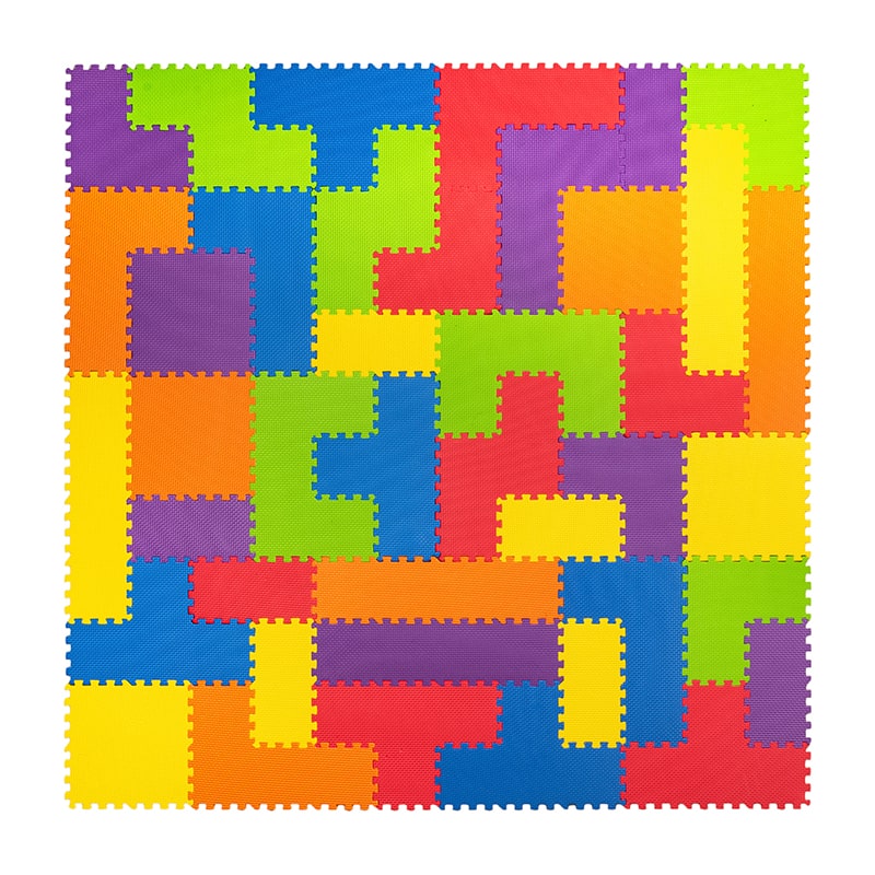 Tapete para Bebé Diseño Tetriz | Piso Infantil de Juego | Tapetes de Espuma 1.2X1.2 mts