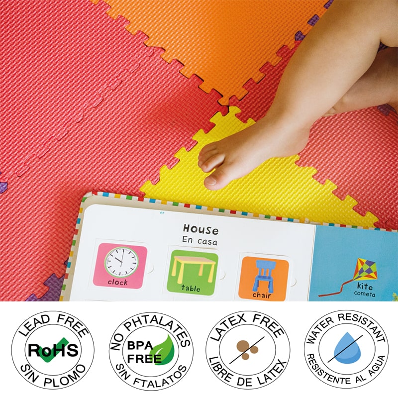 Tapete para Bebé Diseño Tetriz | Piso Infantil de Juego | Tapetes de Espuma 1.2X1.2 mts