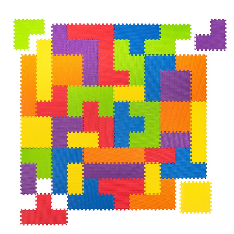 Tapete para Bebé Diseño Tetriz | Piso Infantil de Juego | Tapetes de Espuma 1.2X1.2 mts