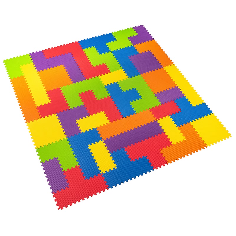 Tapete para Bebé Diseño Tetriz | Piso Infantil de Juego | Tapetes de Espuma 1.2X1.2 mts