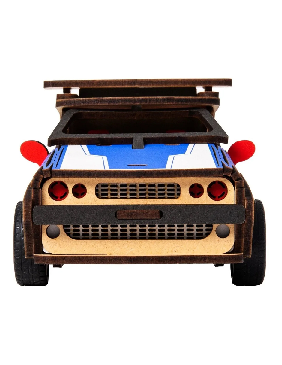 Rompecabezas 3d Carro Policía Multicolor Robotime Madera 