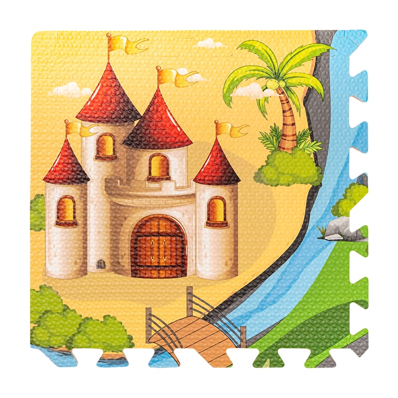 Tapete para Bebé Diseño Safari IDEAL para Tummy Time | Piso Infantil de Juego | Tapetes de Espuma 90x90 cms