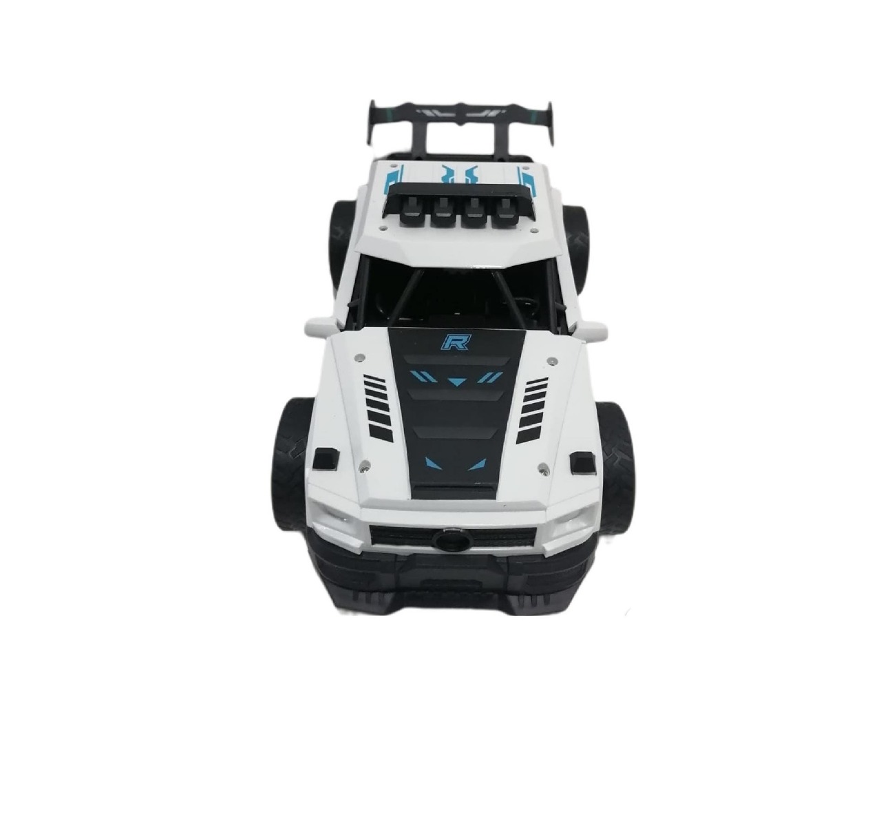 Camioneta Carrera Velocidad Luz Sonido Spray Runner R/c 2.4 Blanco