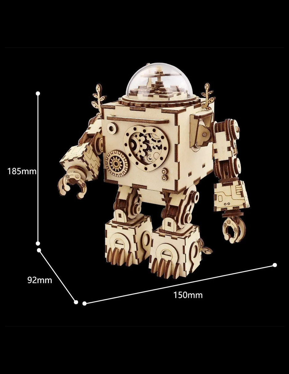 Rompecabezas 3d Caja Musica Orfeo Robotime Madera.