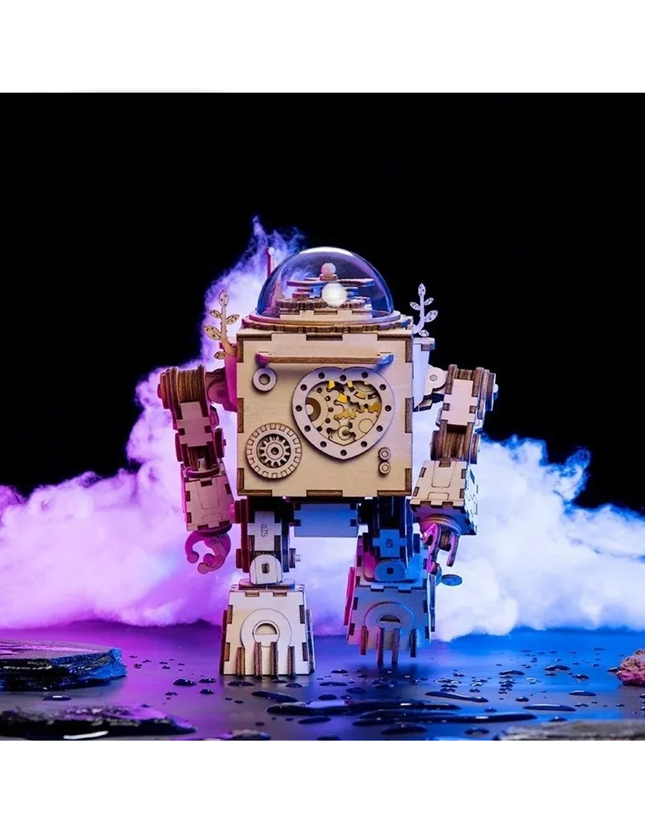 Rompecabezas 3d Caja Musica Orfeo Robotime Madera.