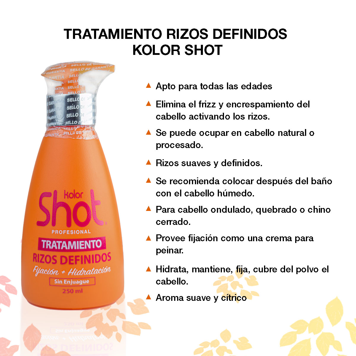 Tratamiento Activador Rizos Definidos Kolor Shot Hidratación + Fijación 250ml