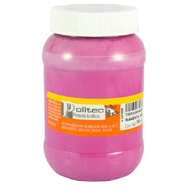 PINTURA ACRÍLICA POLITEC 500 ML MAGENTA
