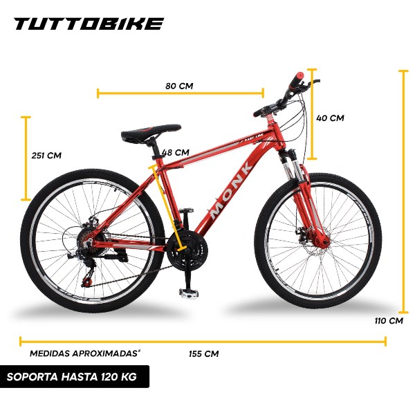 Bicicleta Monta a Rodada 26 21 Velocidades Monk Fast Line