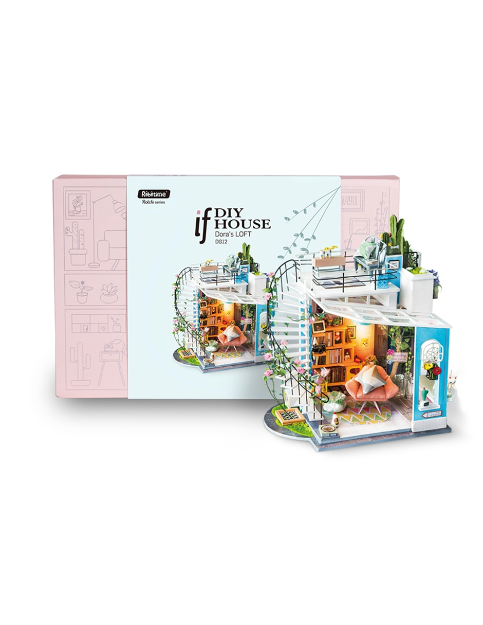 Rompecabezas 3d Casa Miniatura Loft Dora Robotime Madera