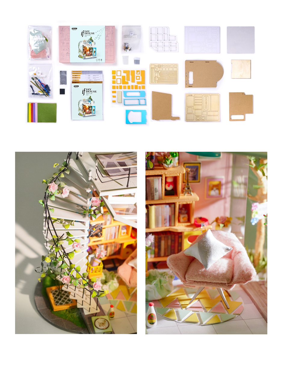 Rompecabezas 3d Casa Miniatura Loft Dora Robotime Madera