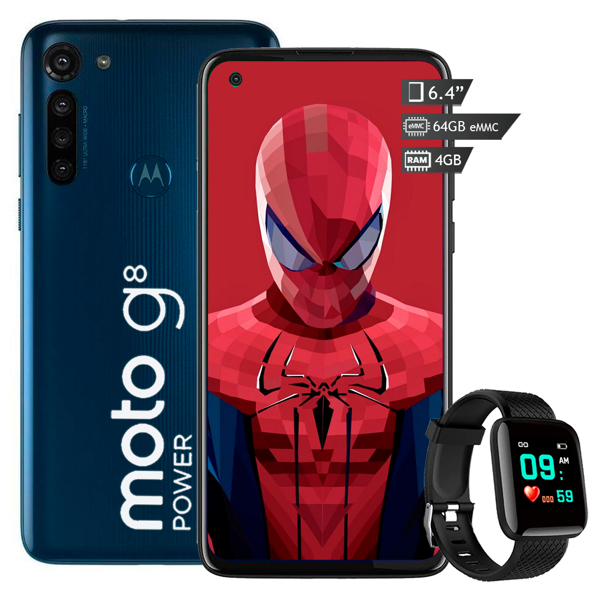 Celular Motorola Moto G8 Power | 64GB 4GB + Smart Watch